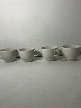 Elegant Cream Ceramic Coffee Mugs - Set of 4
Made in the USA